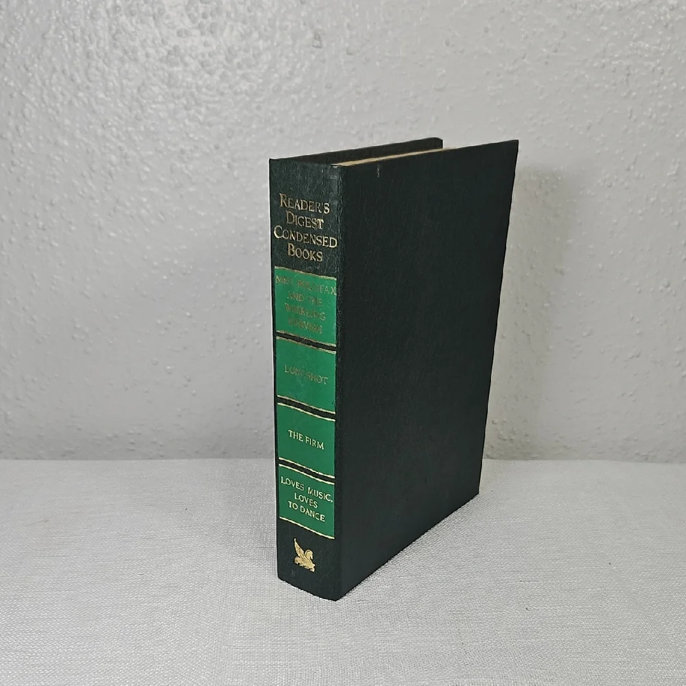 Vintage Reader's Digest Green and Gold Faux Book Velveteen Secret Storage Box